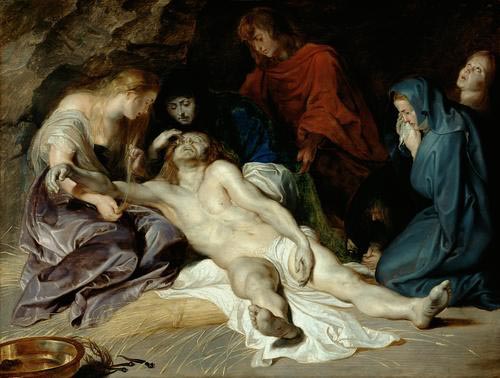 Mourning over Christ by Mary and John.